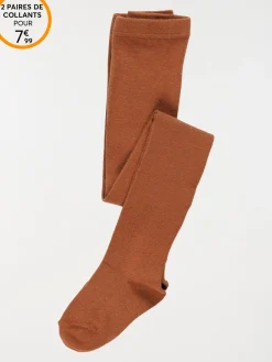 Collants chauds fille camel