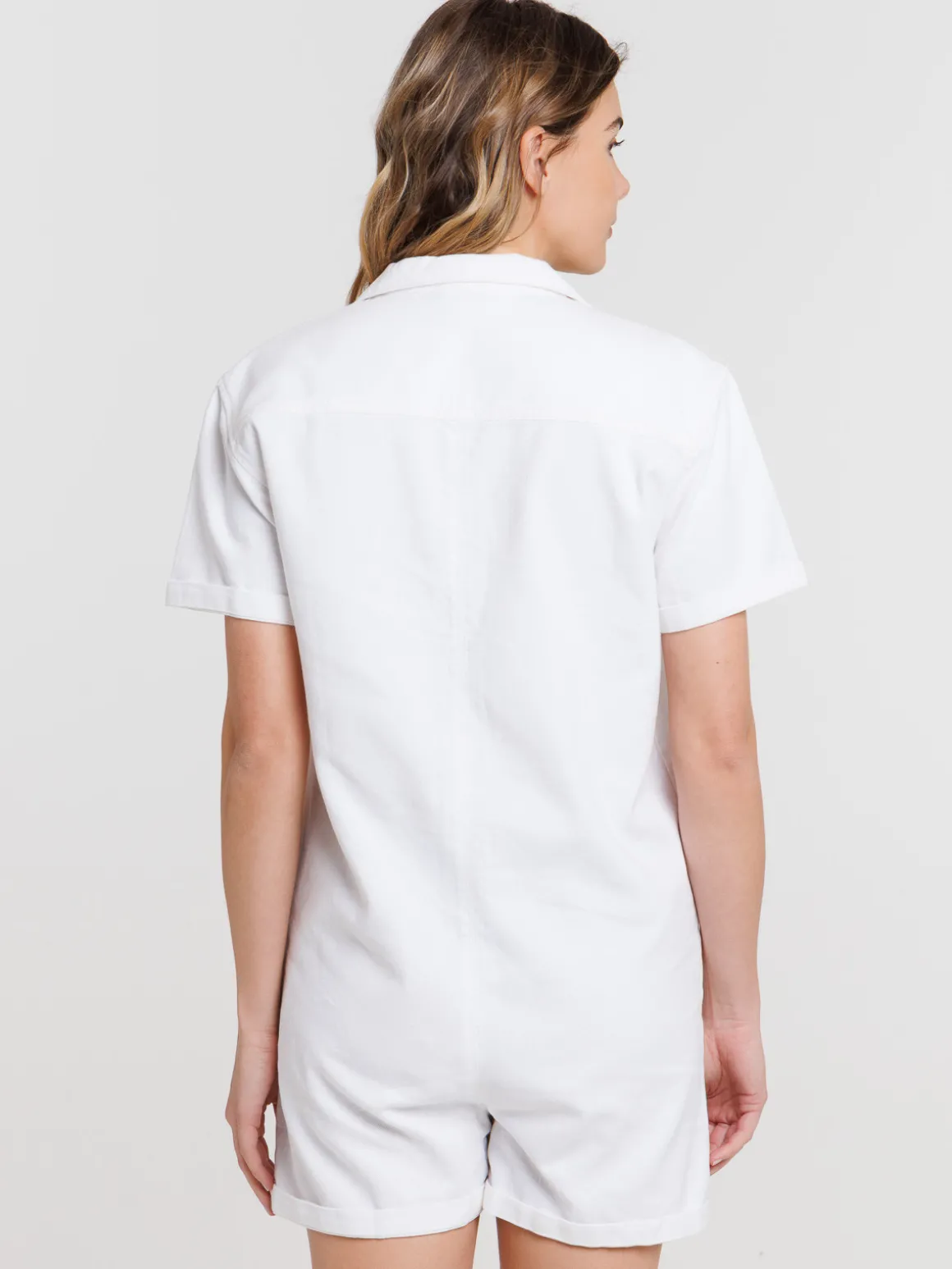 Combinaison courte blanche femme