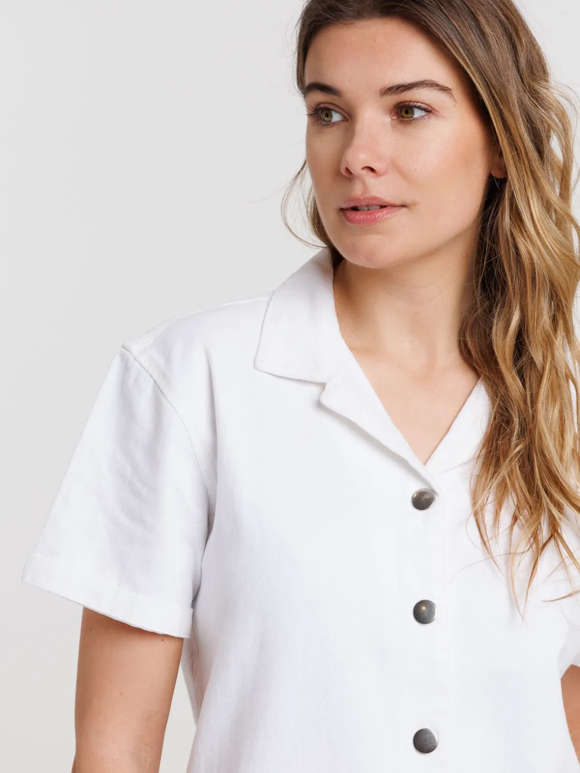 Combinaison courte blanche femme