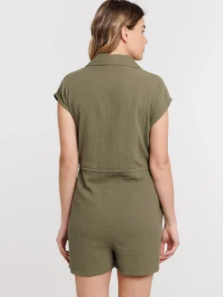 Combinaison courte gaze de coton femme