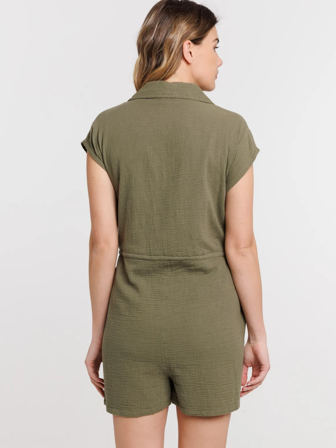 Combinaison courte gaze de coton femme