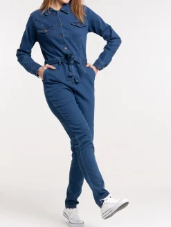 Combinaison denim stone femme