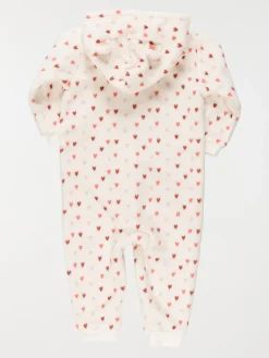 Combinaison imprimé coeur fille (3-36M)
