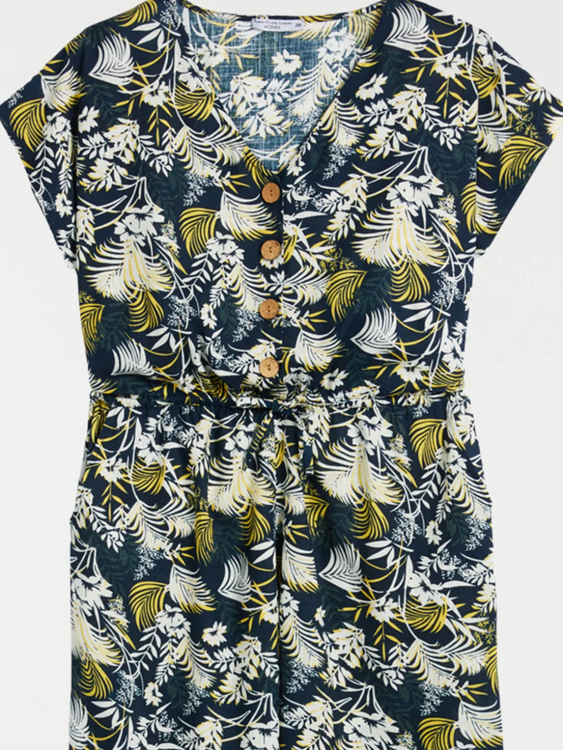 Combinaison-pantalon motif végétal femme