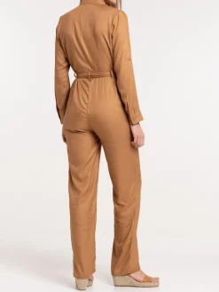 Combipantalon tabac femme
