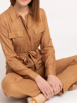 Combipantalon tabac femme