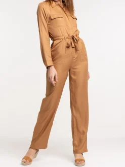 Combipantalon tabac femme