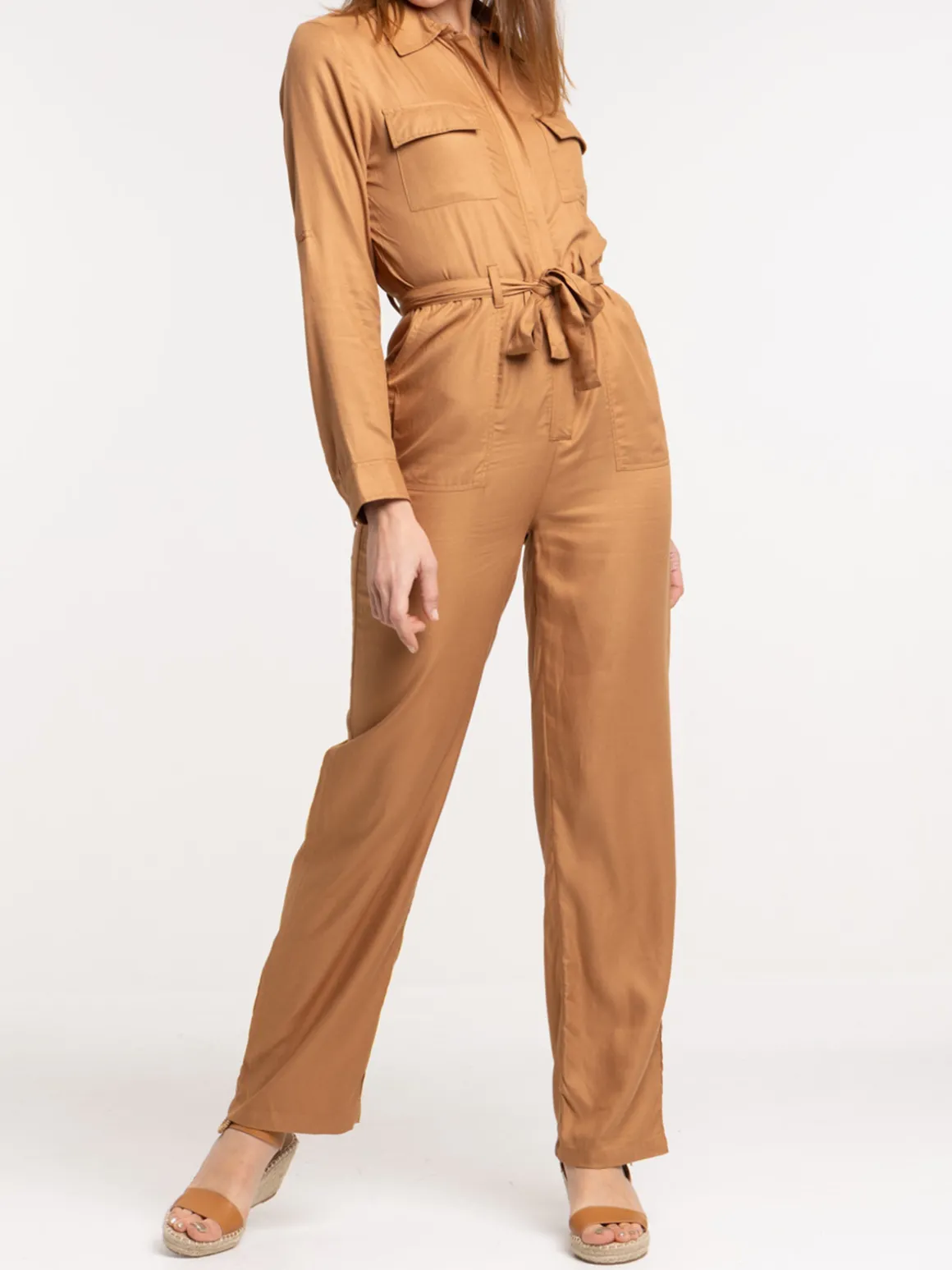 Combipantalon tabac femme