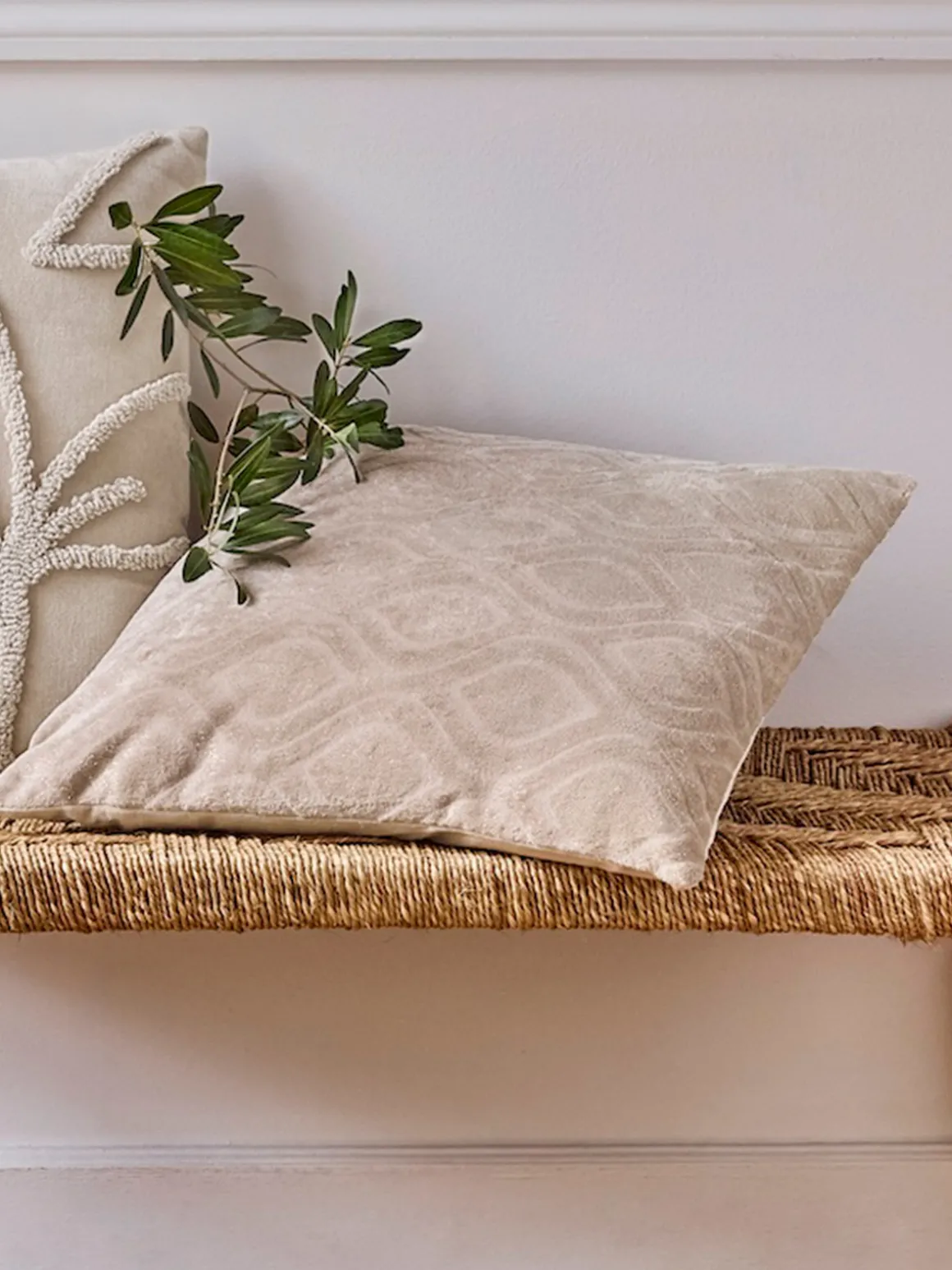 Coussin détail doré 45 x 45 cm