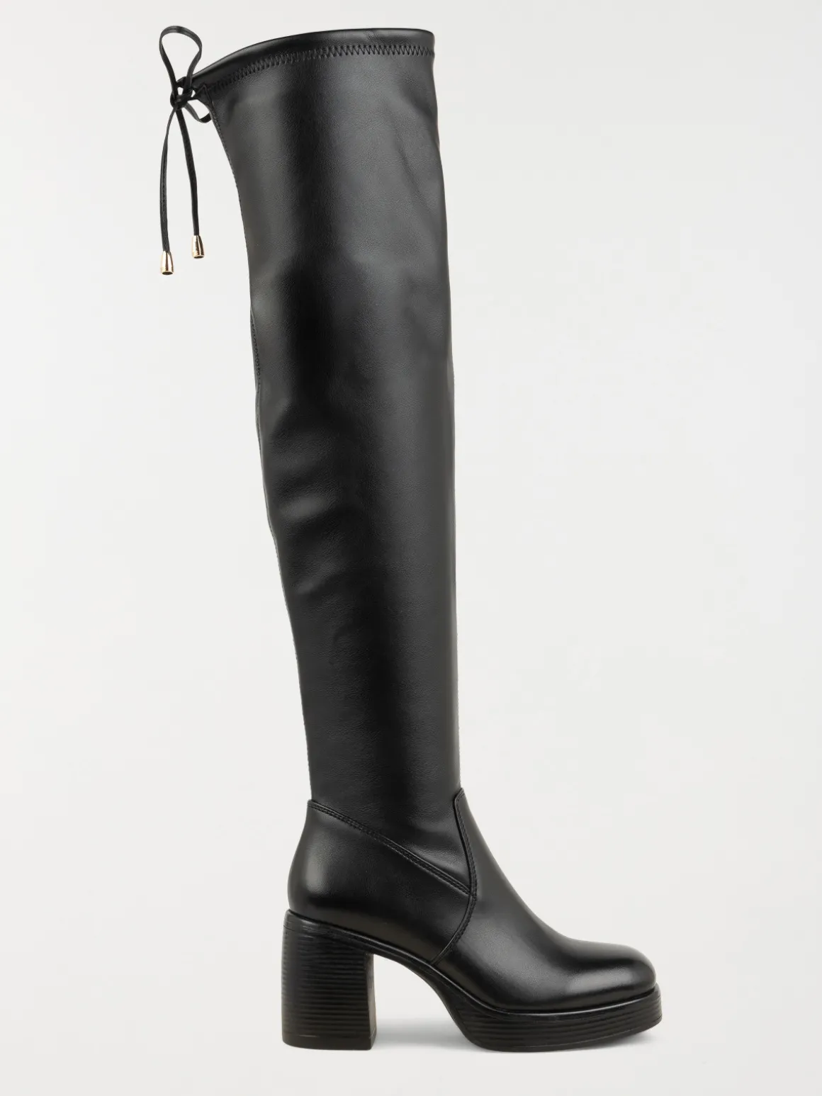 Cuissardes noires à talon femme (36-41)