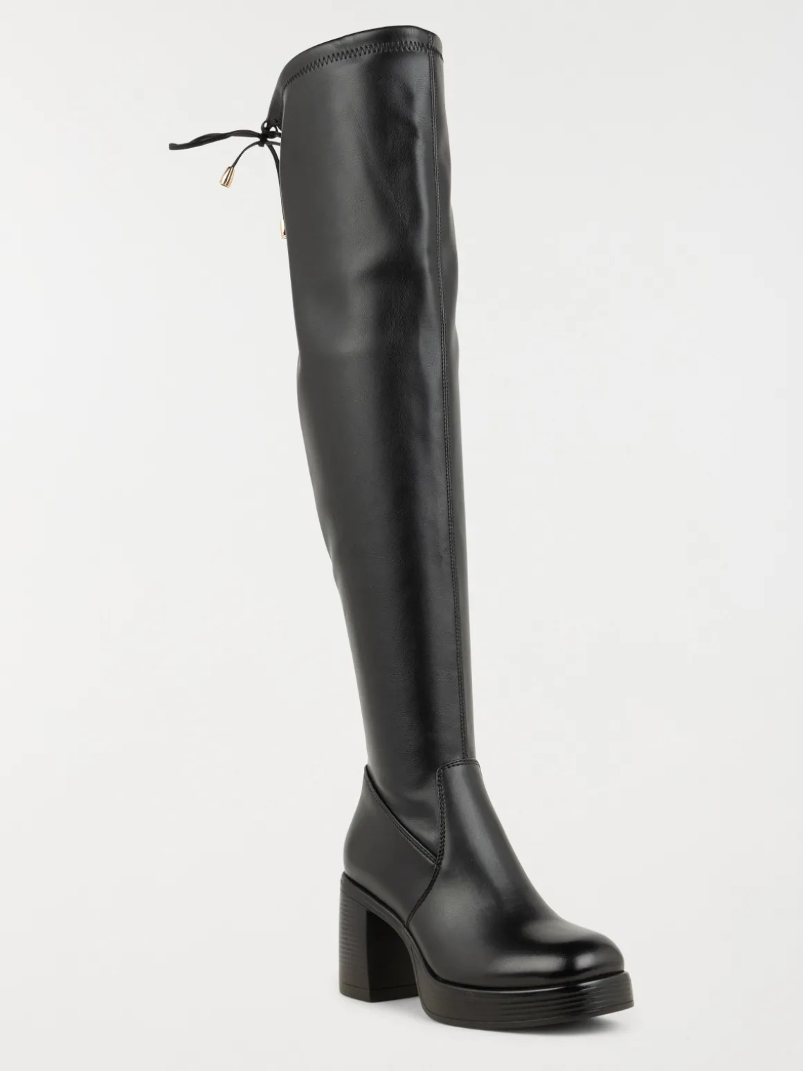 Cuissardes noires à talon femme (36-41)