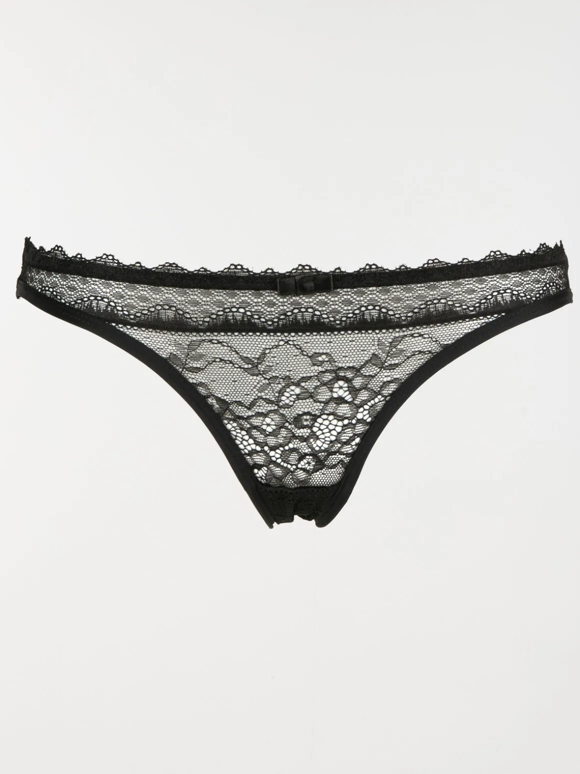 Culotte bi-matière noire femme (36-46)