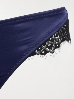 Culotte satinée et dentelle femme (S-XL)