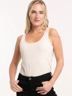 Débardeur basique beige femme