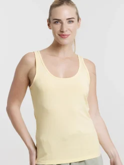 Débardeur basique jaune summer femme