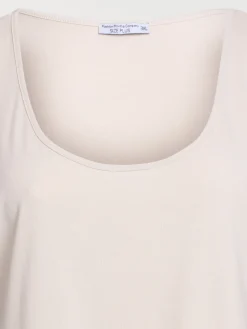 Débardeur beige grande taille femme