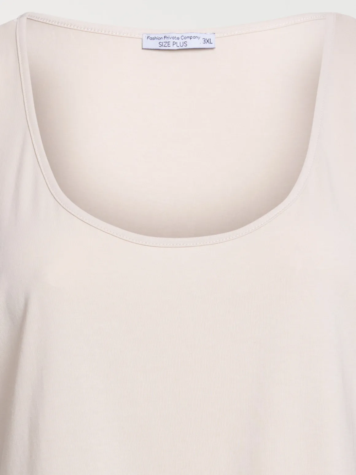 Débardeur beige grande taille femme
