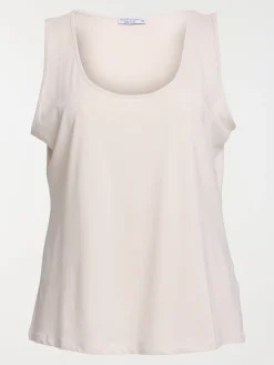 Débardeur beige grande taille femme