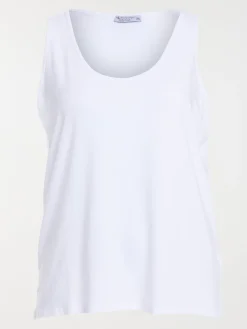 Débardeur blanc grande taille femme