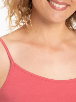 Débardeur bretelles framboise femme