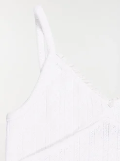 Débardeur col V dentelle fille (XXS-M)