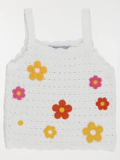 Débardeur crochet écru fille (3-12A)