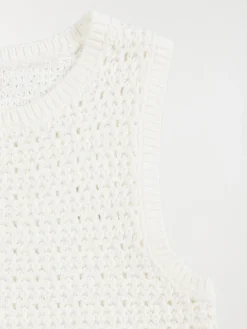 Débardeur crochet écru fille (3-12A)