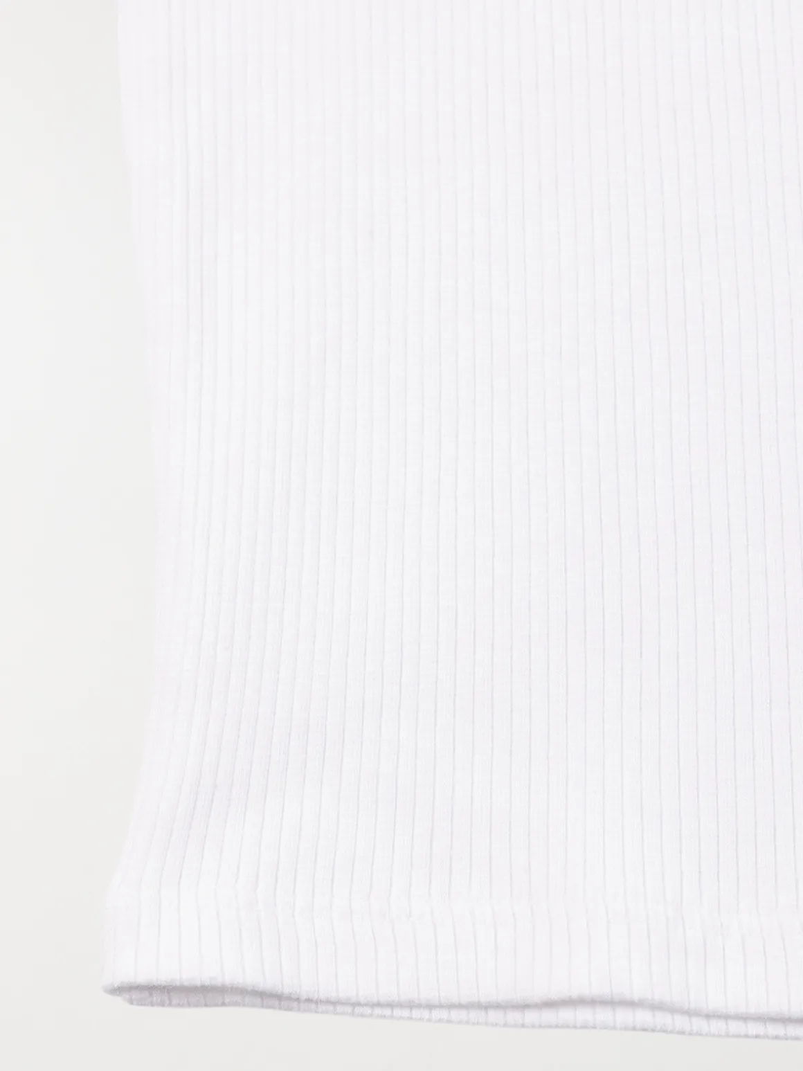 Débardeur côtelé fille blanc (XXS-M)