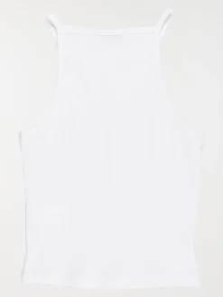 Débardeur côtelé fille blanc (XXS-M)