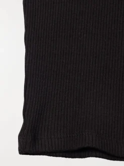 Débardeur côtelé fille noir (XXS-M)