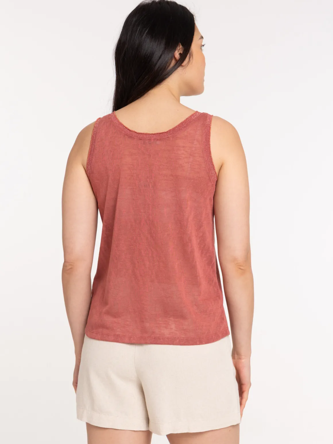 Débardeur femme marsala