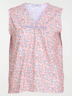 Débardeur fleuri grande taille femme