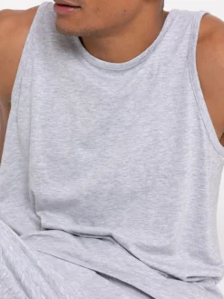 Débardeur gris chiné homme