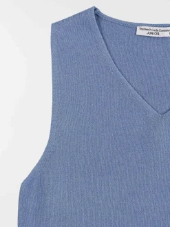 Débardeur maille col V fille (XXS-M)