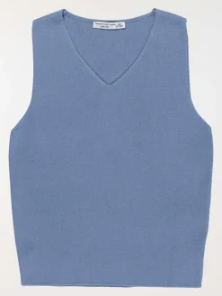 Débardeur maille col V fille (XXS-M)