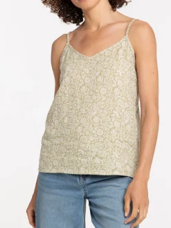 Débardeur motif double gaze coton femme
