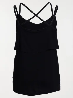 Débardeur noir grande taille femme