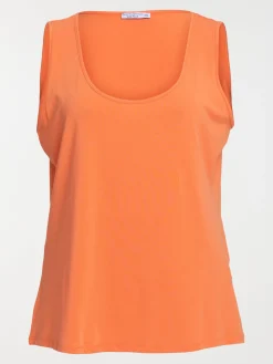 Débardeur orange grande taille femme