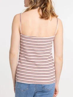 Débardeur rayé multicolore femme
