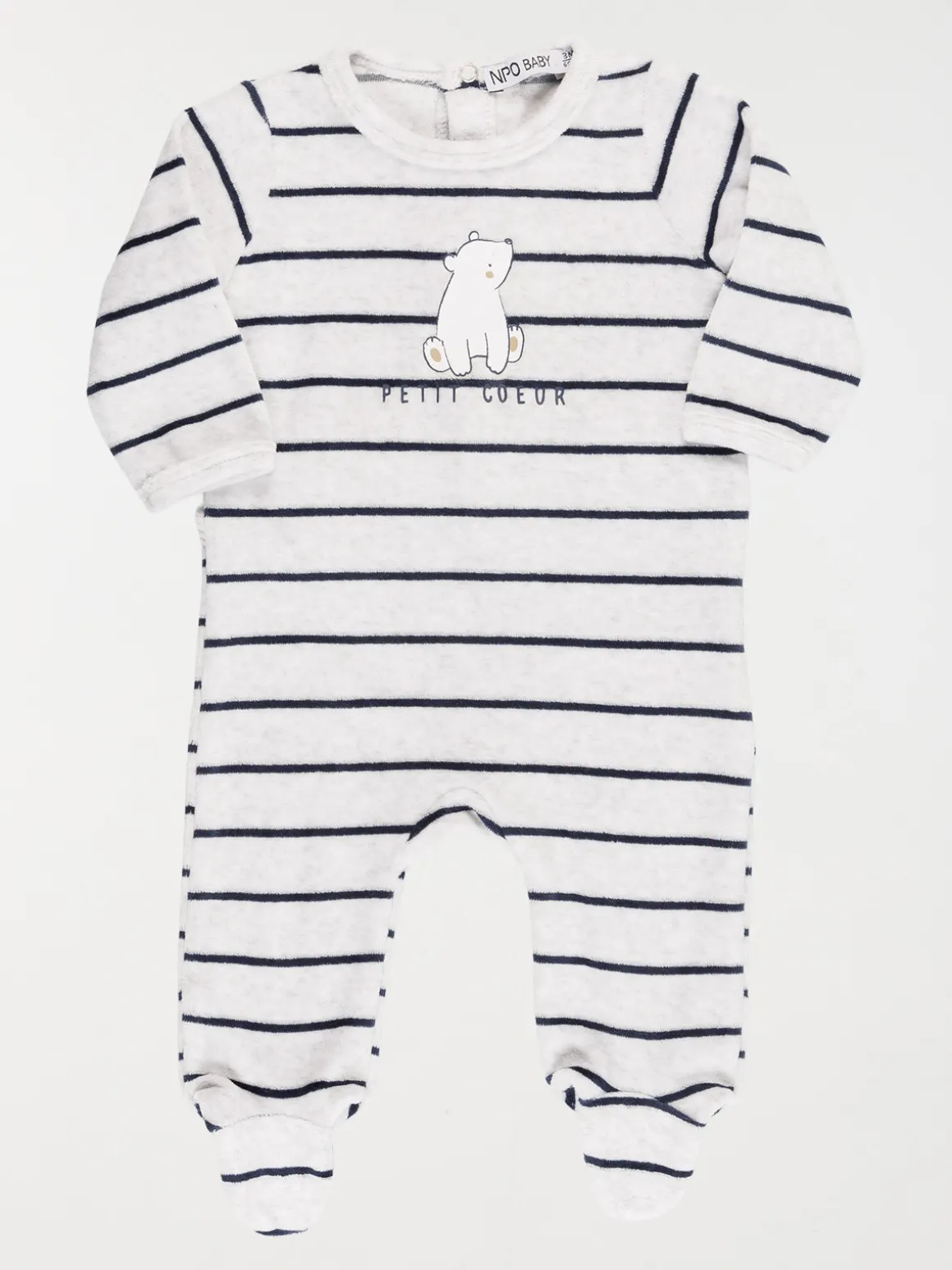 Dors bien rayé ourson garçon (3-24M)