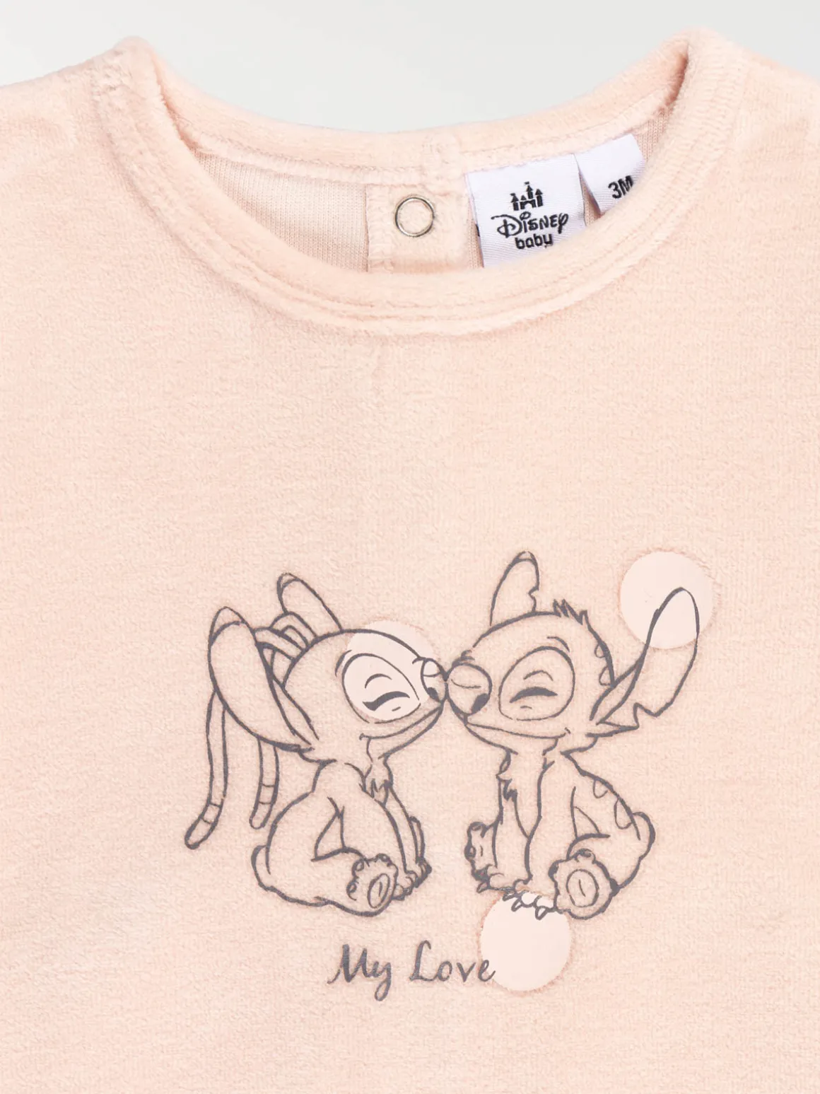 Dors bien Stitch rose baby fille (3-24M)