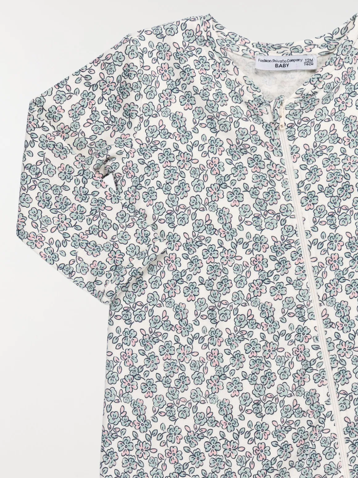 Dors-bien motifs fleurs fille (3-24M)