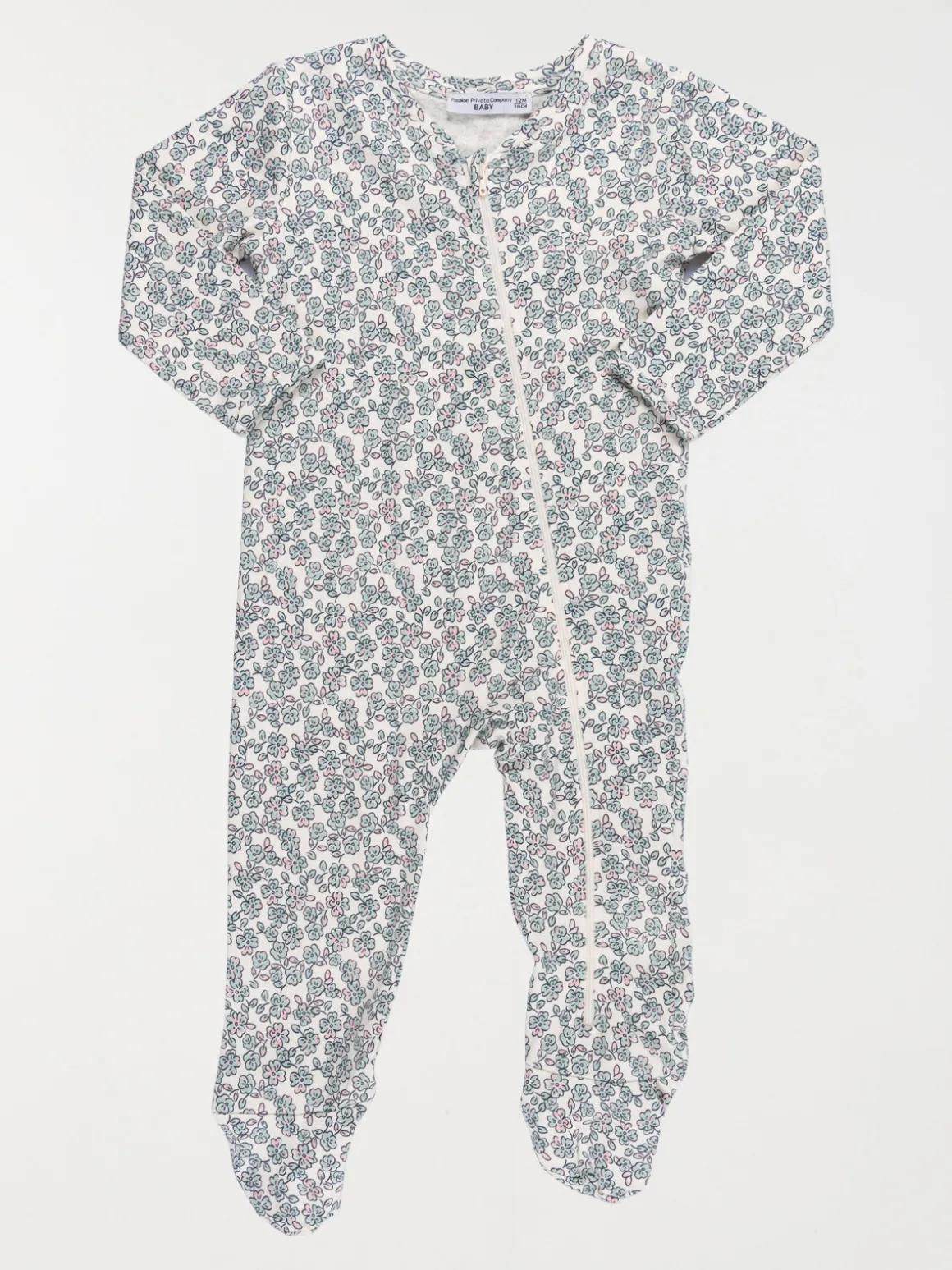 Dors-bien motifs fleurs fille (3-24M)
