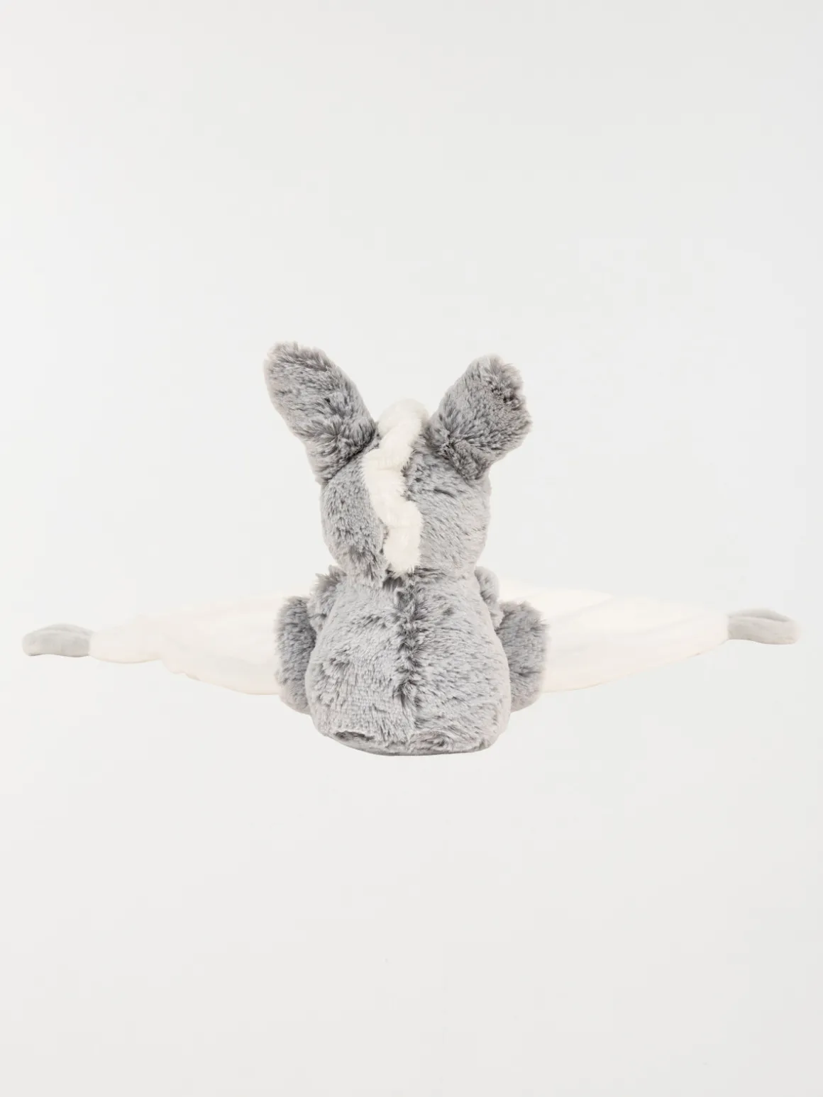 Doudou forme mouchoir âne gris bébé