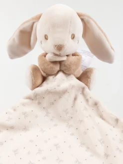Doudou mouchoir naissance lapin beige