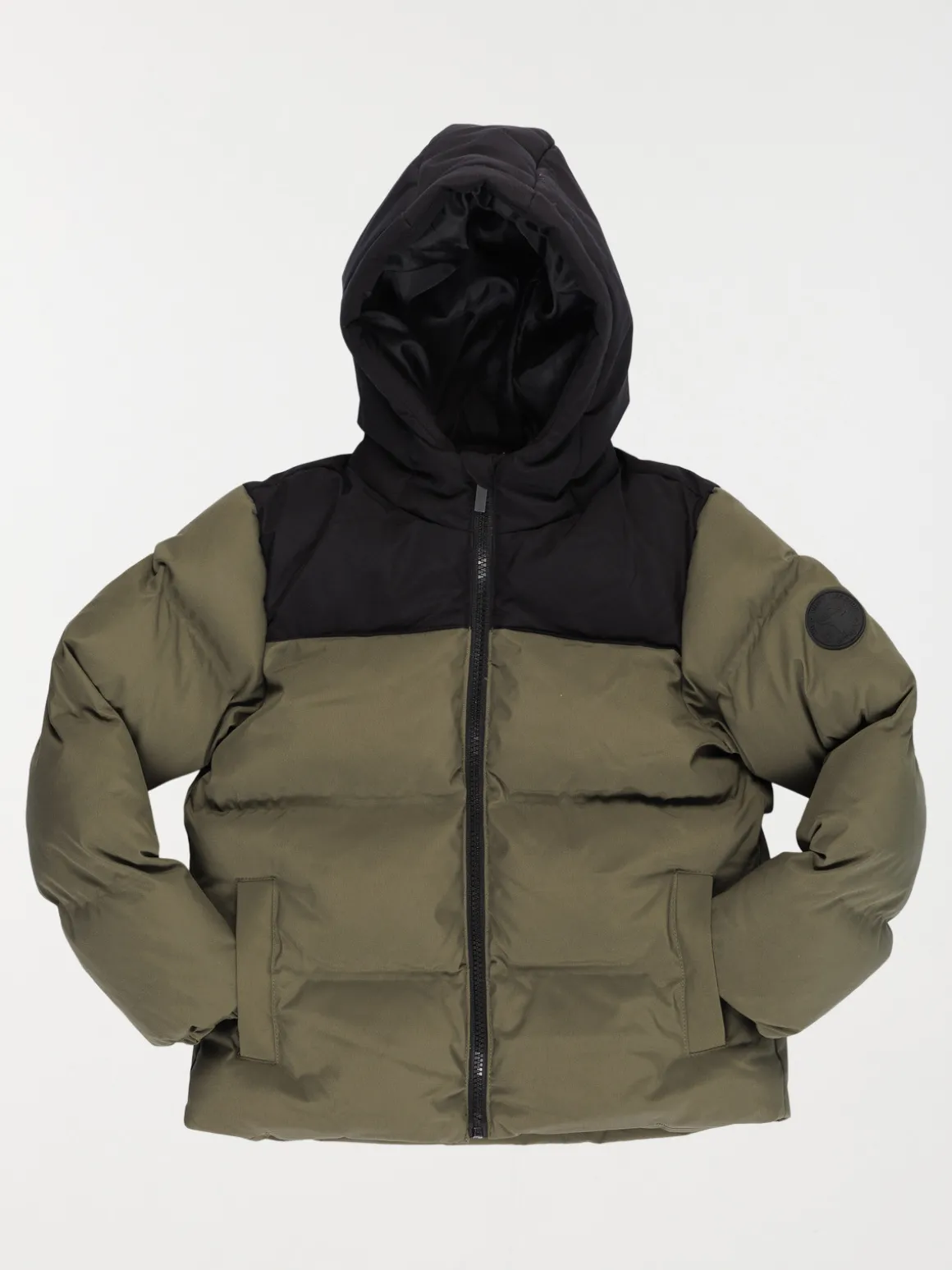 Doudoune capuche bicolore garçon (3-12A)