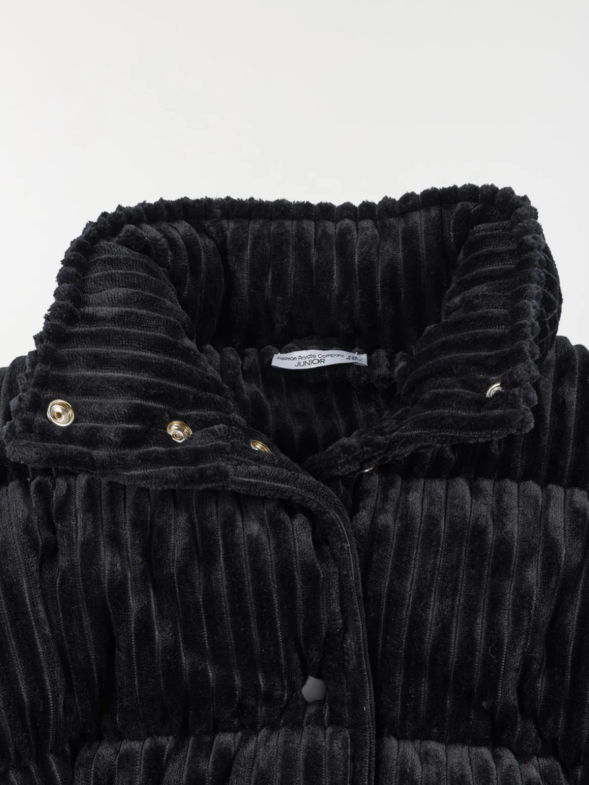 Doudoune en velours noir fille (XXS-M)