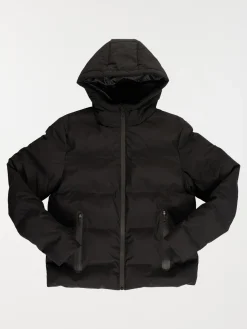 Doudoune noire capuche garçon (XXS-M)