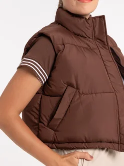 Doudoune sans manches brownie femme