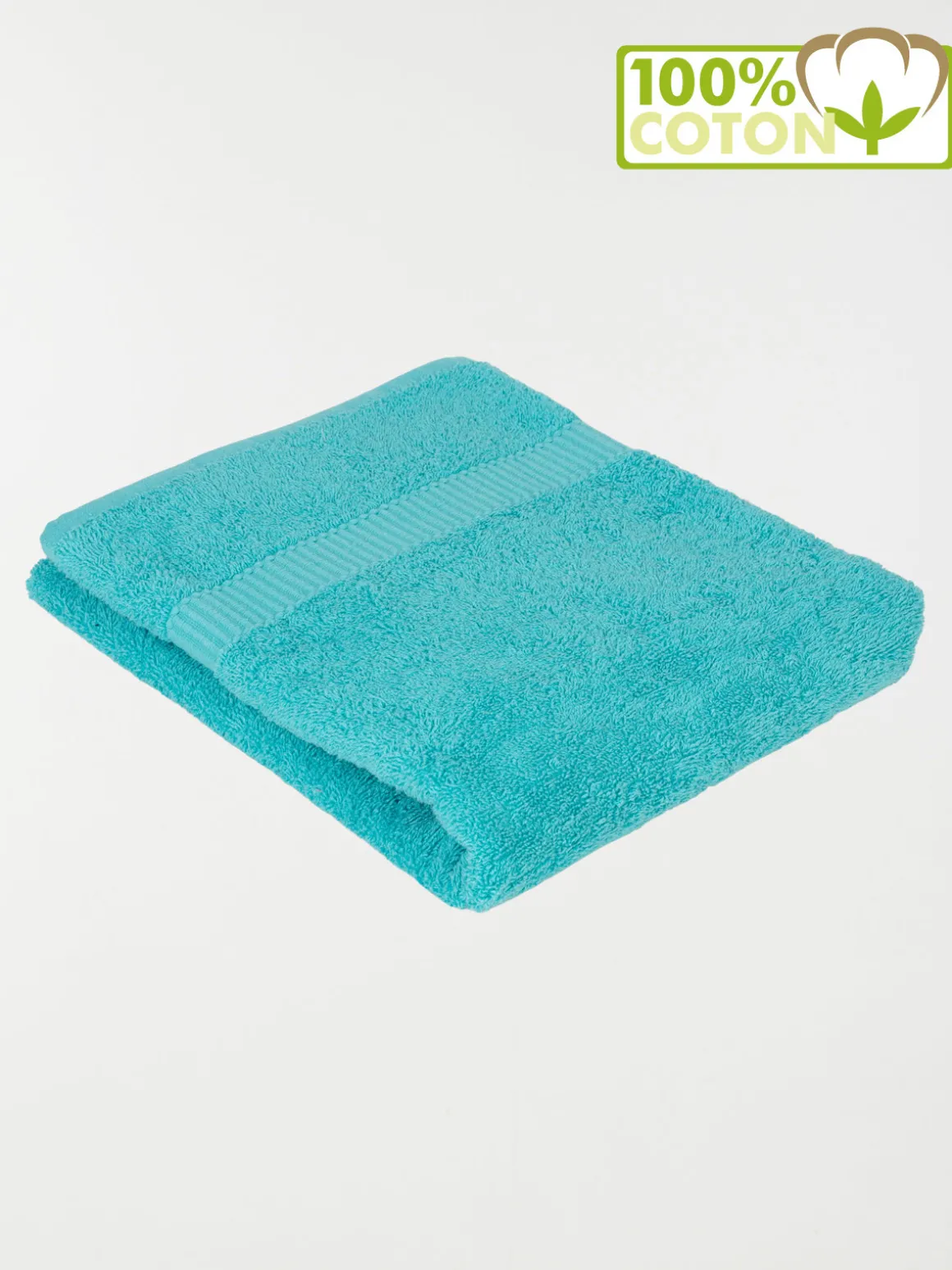 Drap de douche turquoise 70 x 130 cm
